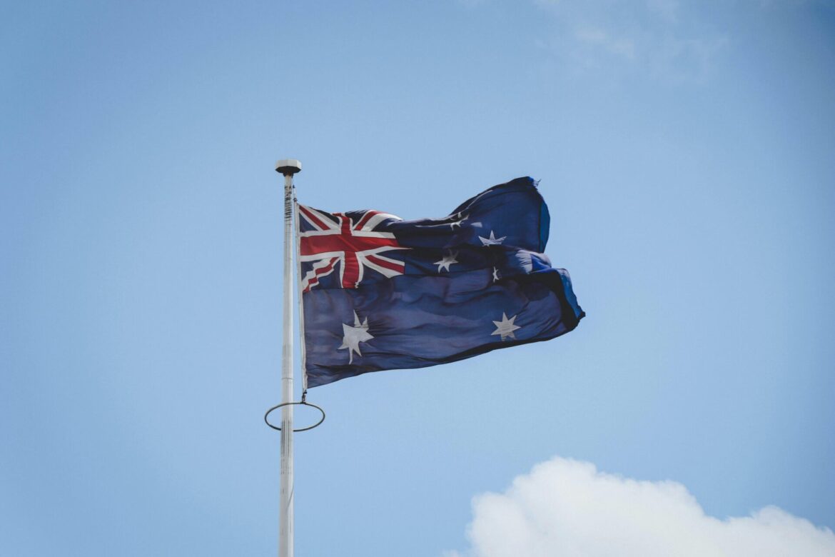 Australia flag for post about celebrating Australia day abroad in Vang Vieng, Laos